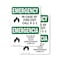 Signmission Exit Sign, Vinyl Decal, 7 in W, 10 in H, In Case Of Fire Exit Call 9-1-1 Bilingual OS-2PACK-EM-D-710-L-10339 - alternate 1